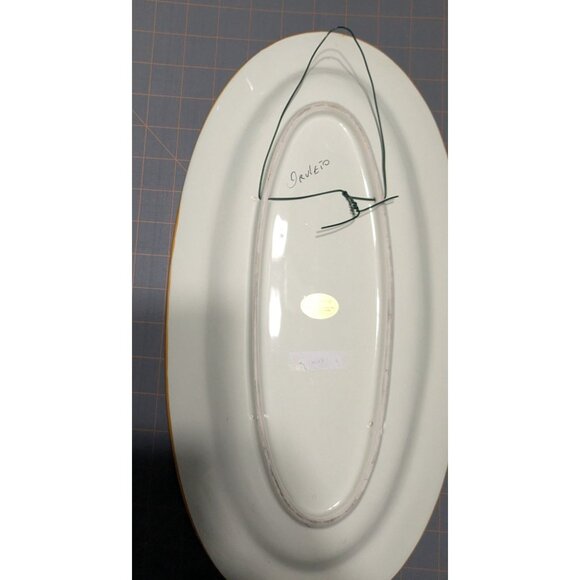 Hand-Painted Italian Ceramic Wall Plate Vineyard Scene Sunflowers - Picture 9 of 16